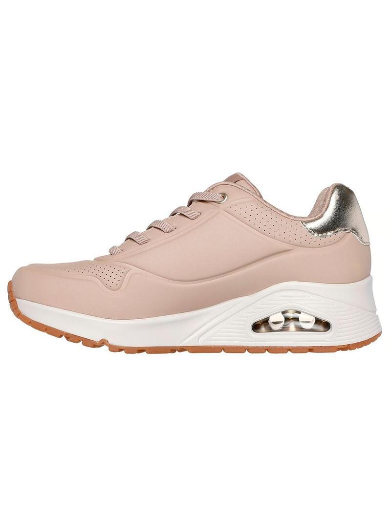 Zapatilla para Mujer Skechers Uno-shimmer away Beige 2/5