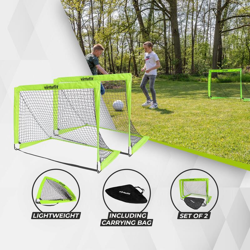 Pop-Up Voetbaldoelen Set - Voetbalgoals - 120 x 90 cm