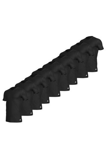 adidas V-Neck T-Shirt Herren V-Ausschnitt Baumwolle 9 er Pack