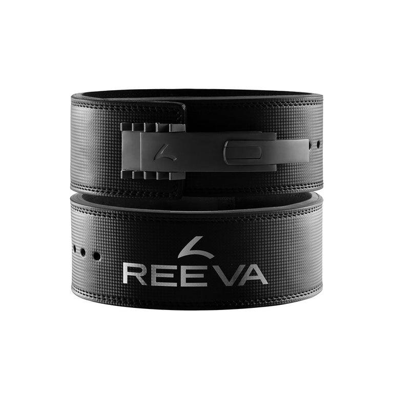 Reeva - Ceinture De Force - Cuir Carbone Avec Boucle Réglable - 13 Mm - Ceinture De Musc - Sangle De Tirage - Noir - S - Decathlon