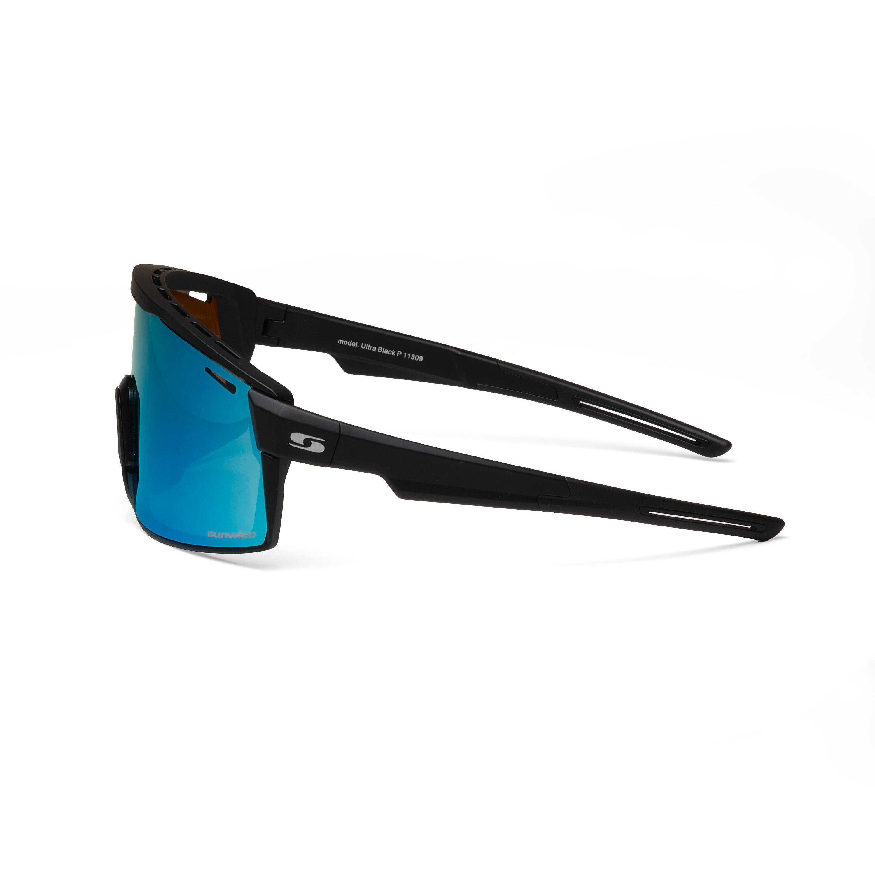Ultra Black - Polarised Sports Sunglasses 3/4