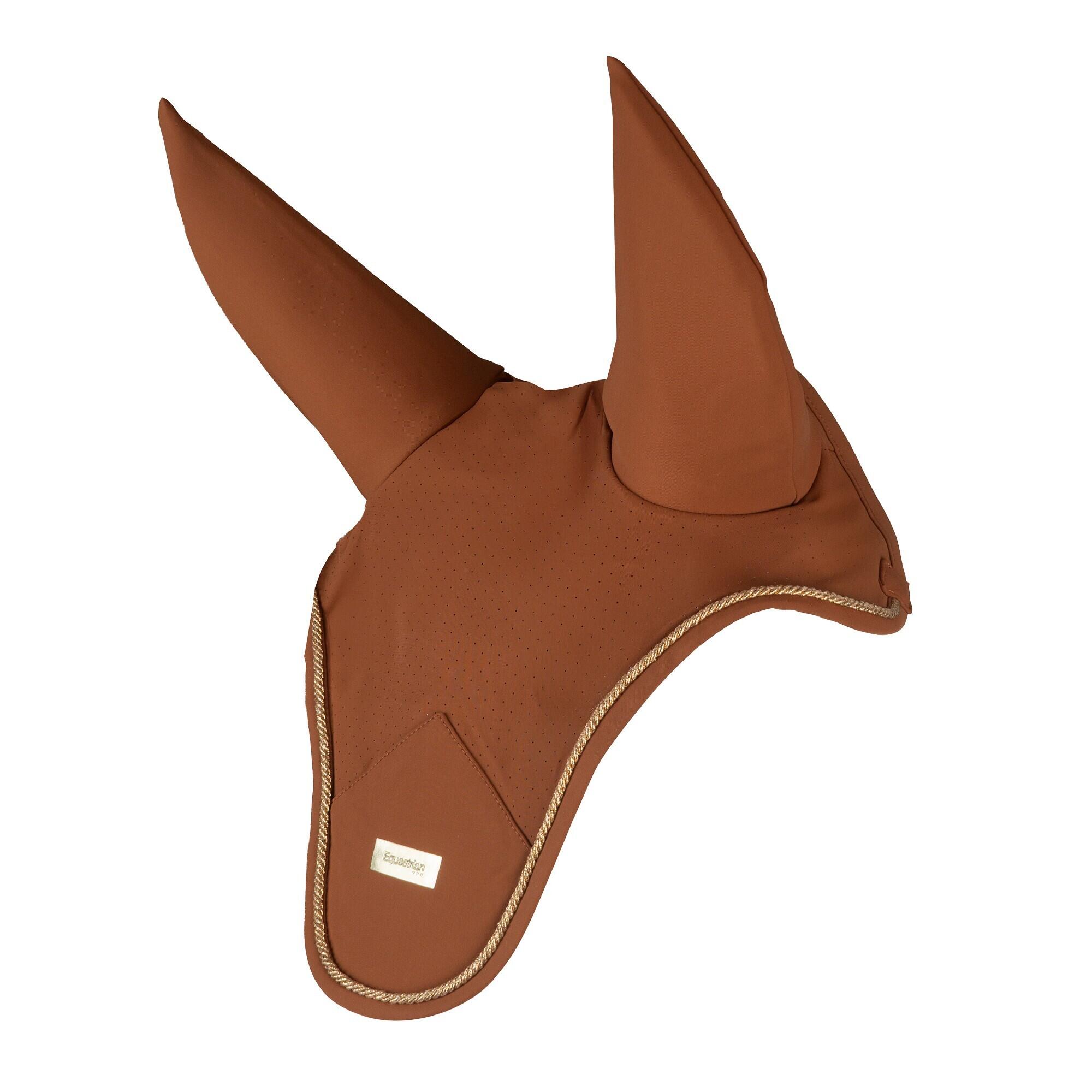Horka - Bonnet Anti-mouches Pour Cheval Horka Deluxe - Bonnet Cheval - Marron|orange - Fs - Decathlon