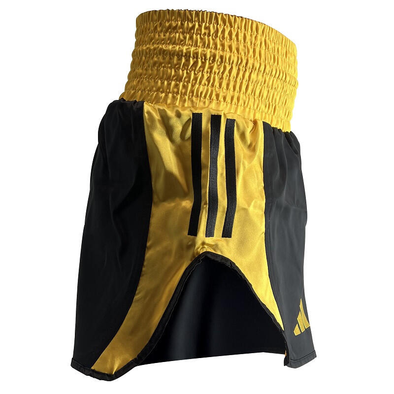 Short boxe thaï pro  (couleur : noir/or - taille : s) 3/3