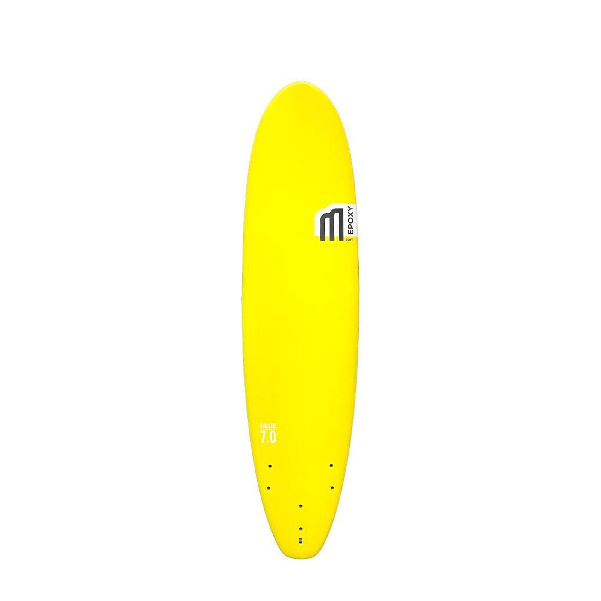 Mdns - Chiller Classic Epoxy 7'0 - Planche De Surf Softboard 7'0 - Planche De Surf - Jaune - 7' - Decathlon