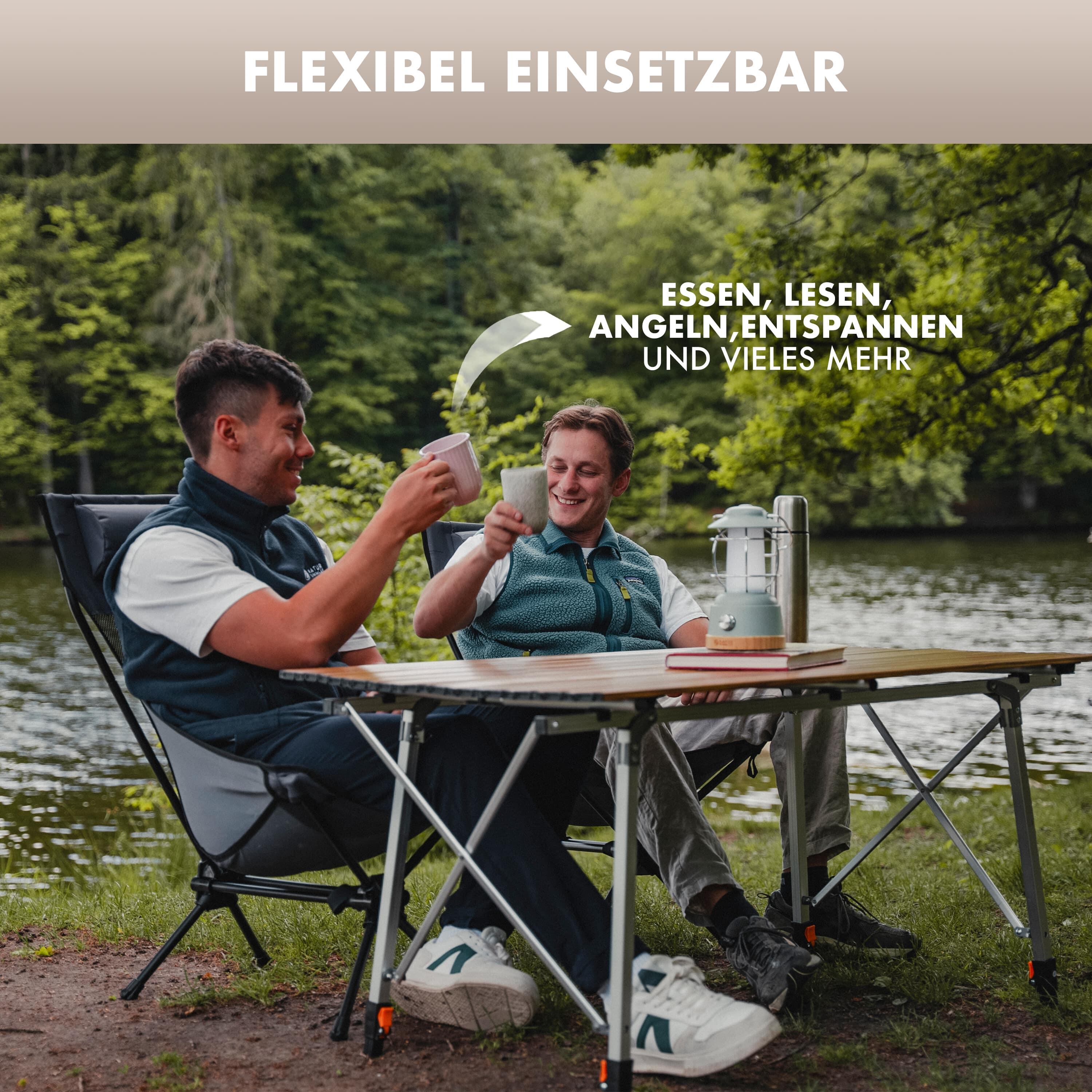 NATURBUMMLER® Kompakter und leichter Campingstuhl [Cloud Light+] mit atmungsakti 4/7