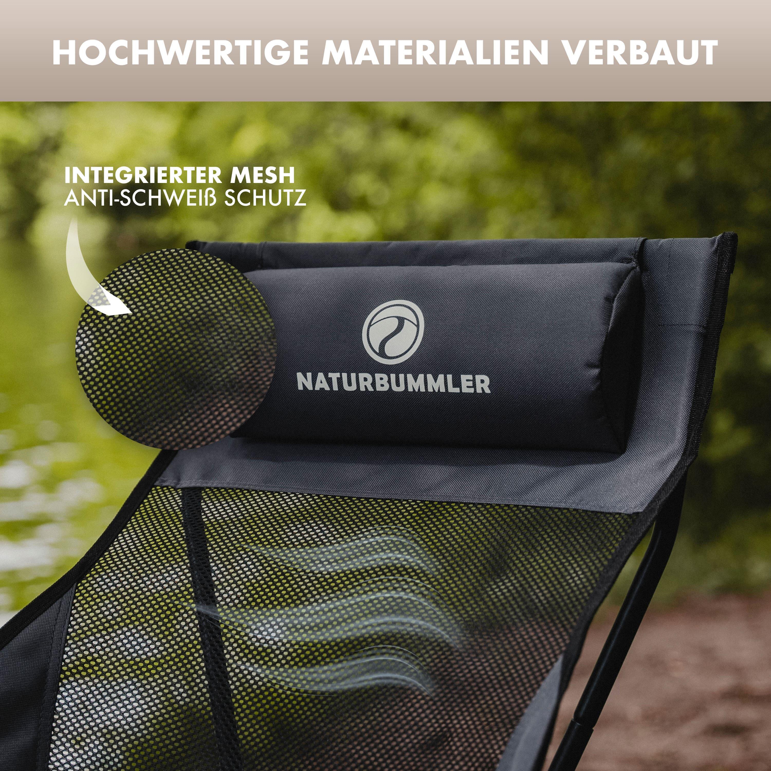 NATURBUMMLER® Kompakter und leichter Campingstuhl [Cloud Light+] mit atmungsakti 7/7