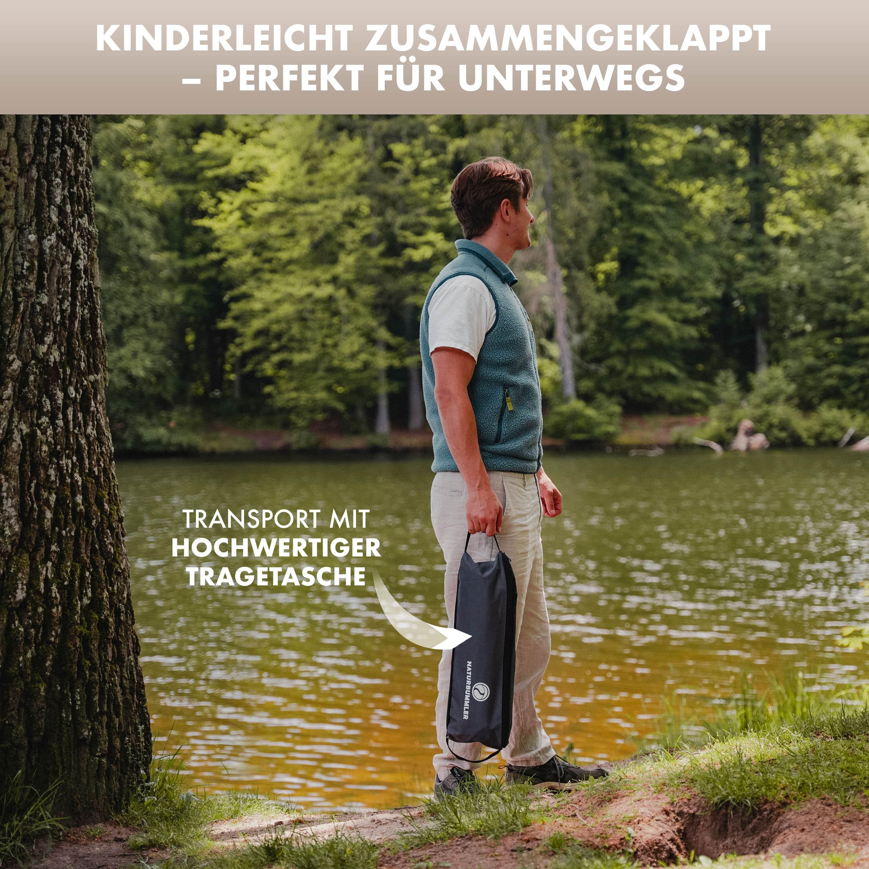 NATURBUMMLER® Kompakter und leichter Campingstuhl [Cloud Light+] mit atmungsakti 6/7