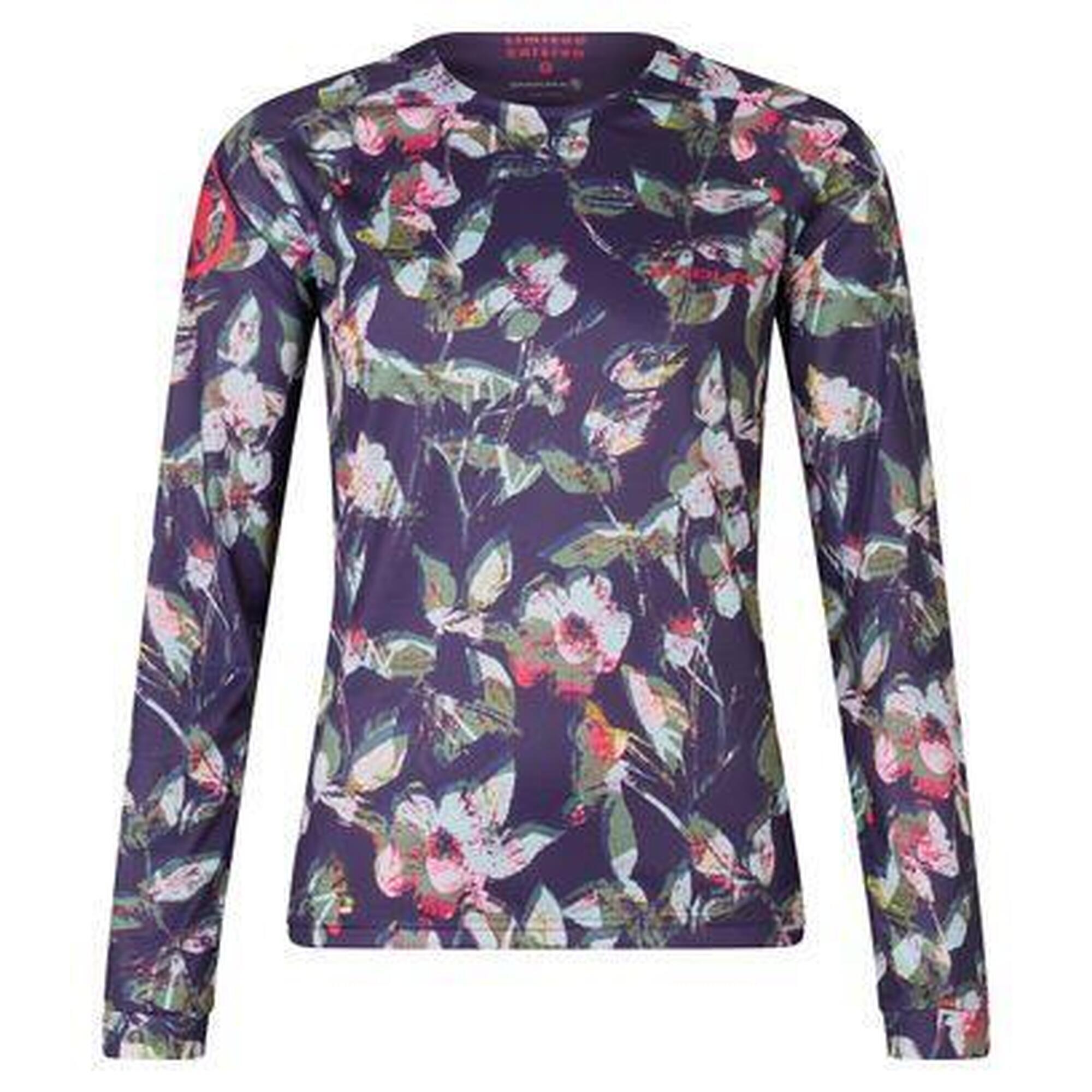 Bluză cu mâneci lungi pentru ciclism damă Endura Floral Ltd în culoarea bramble