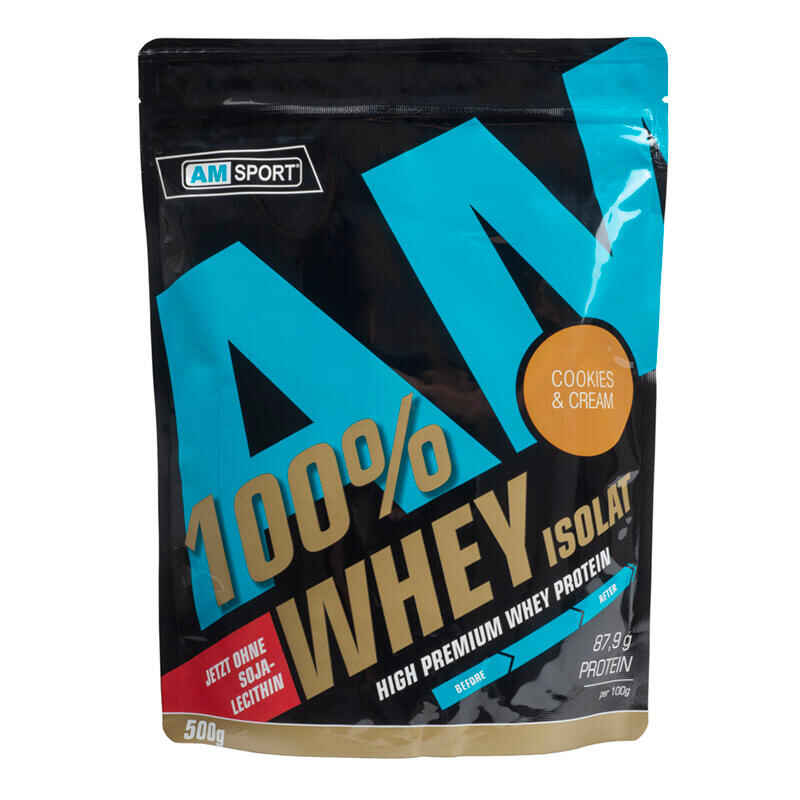 AMSPORT® High Premium Whey Protein Cookies & Cream 500 g. Zippbeutel Media 1