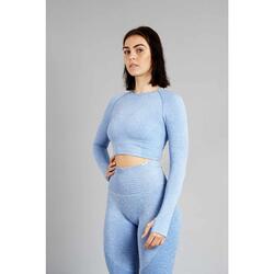 Pulse Seamless Top à Manches Longues Fitness - Femme - Bleu