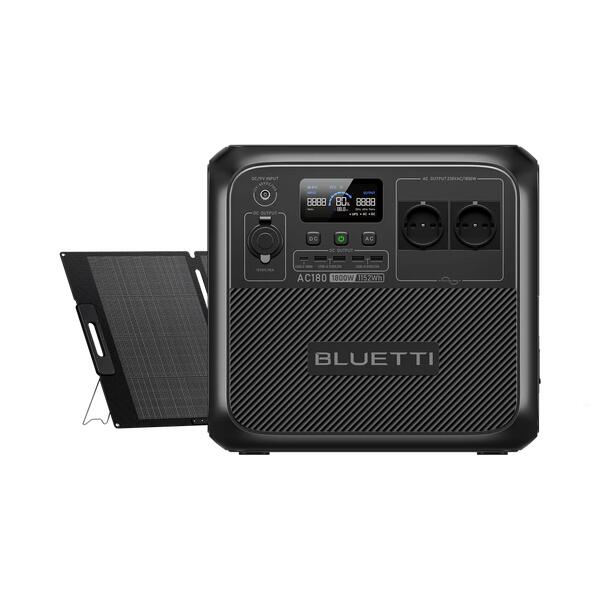 BLUETTI Batteria portatile BLUETTI AC180 1800W+pannello solare 200W(spedizioni separate)