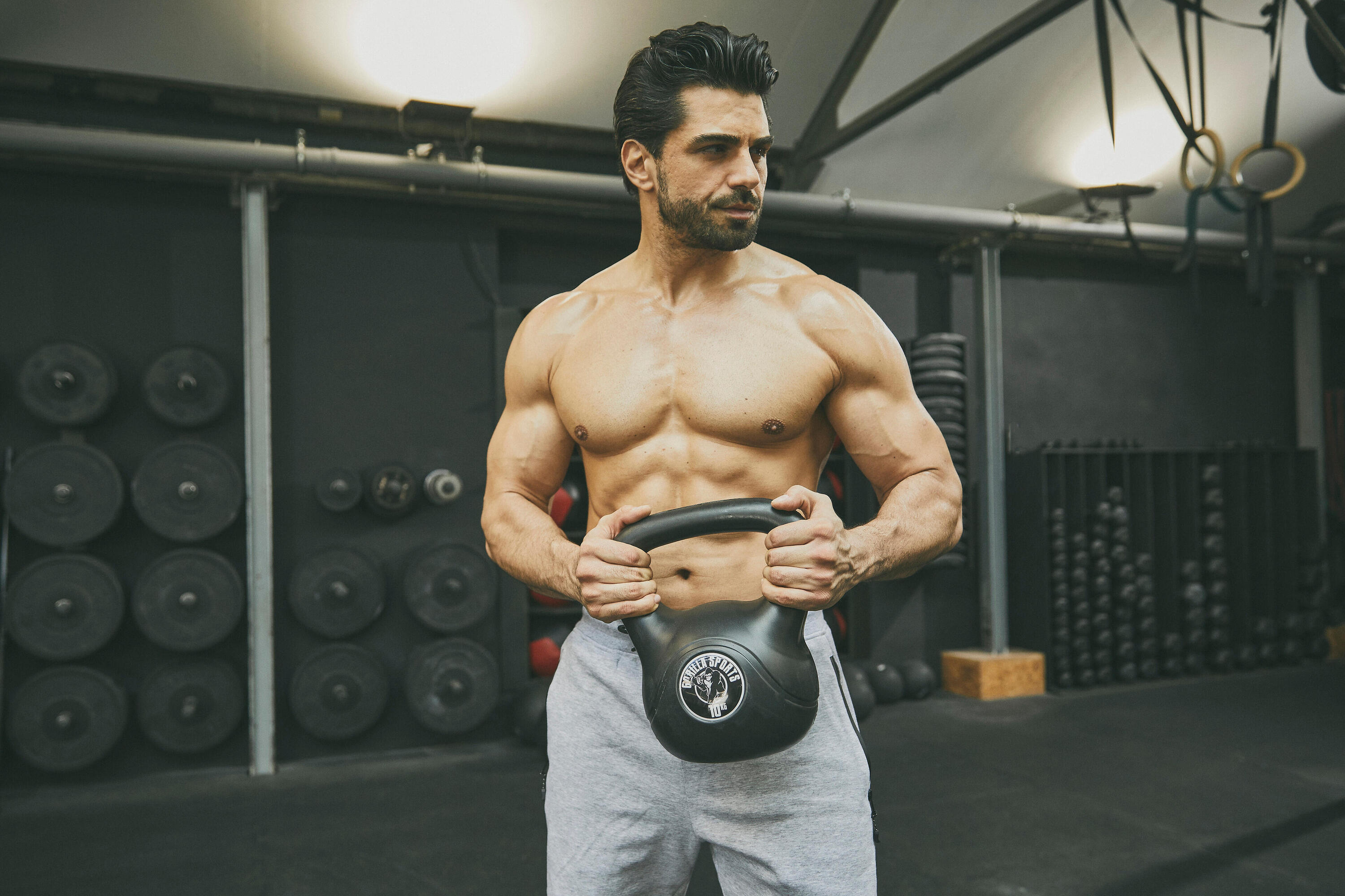 Kettlebell Gorilla Sports Negro Revesitmento Plástico 7/7