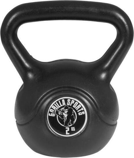 KETTLEBELL NOIR AVEC REVÊTEMENT PLASTIQUE | MUSCULATION| AU CHOIX DE 2KG À 20KG