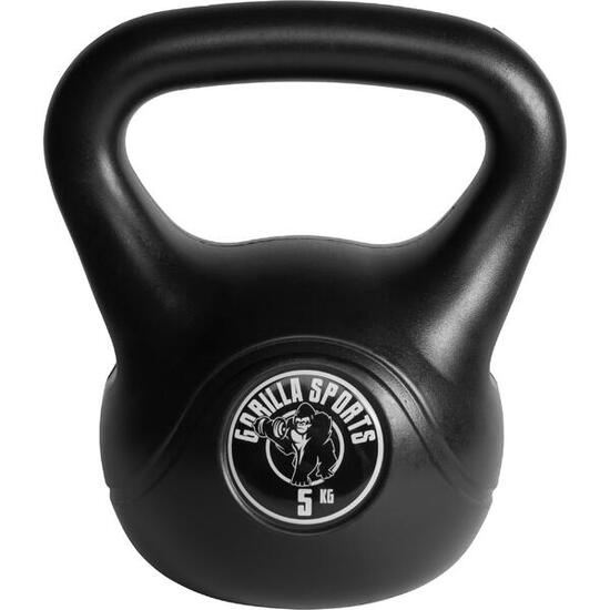 KETTLEBELL NOIR AVEC REVÊTEMENT PLASTIQUE | MUSCULATION| AU CHOIX DE 2KG À 20KG