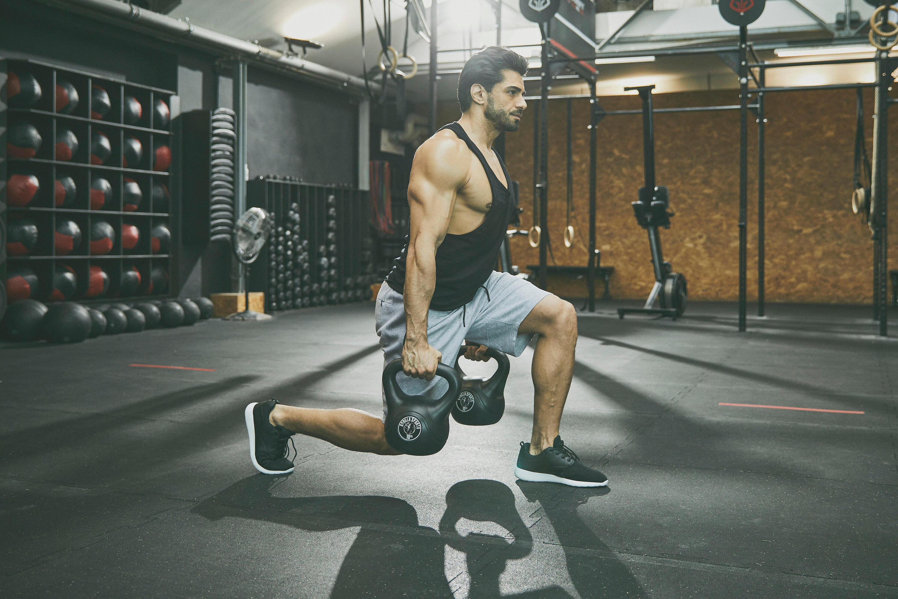 KETTLEBELL NOIR AVEC REVÊTEMENT PLASTIQUE | MUSCULATION| AU CHOIX DE 2KG À 20KG 3/7