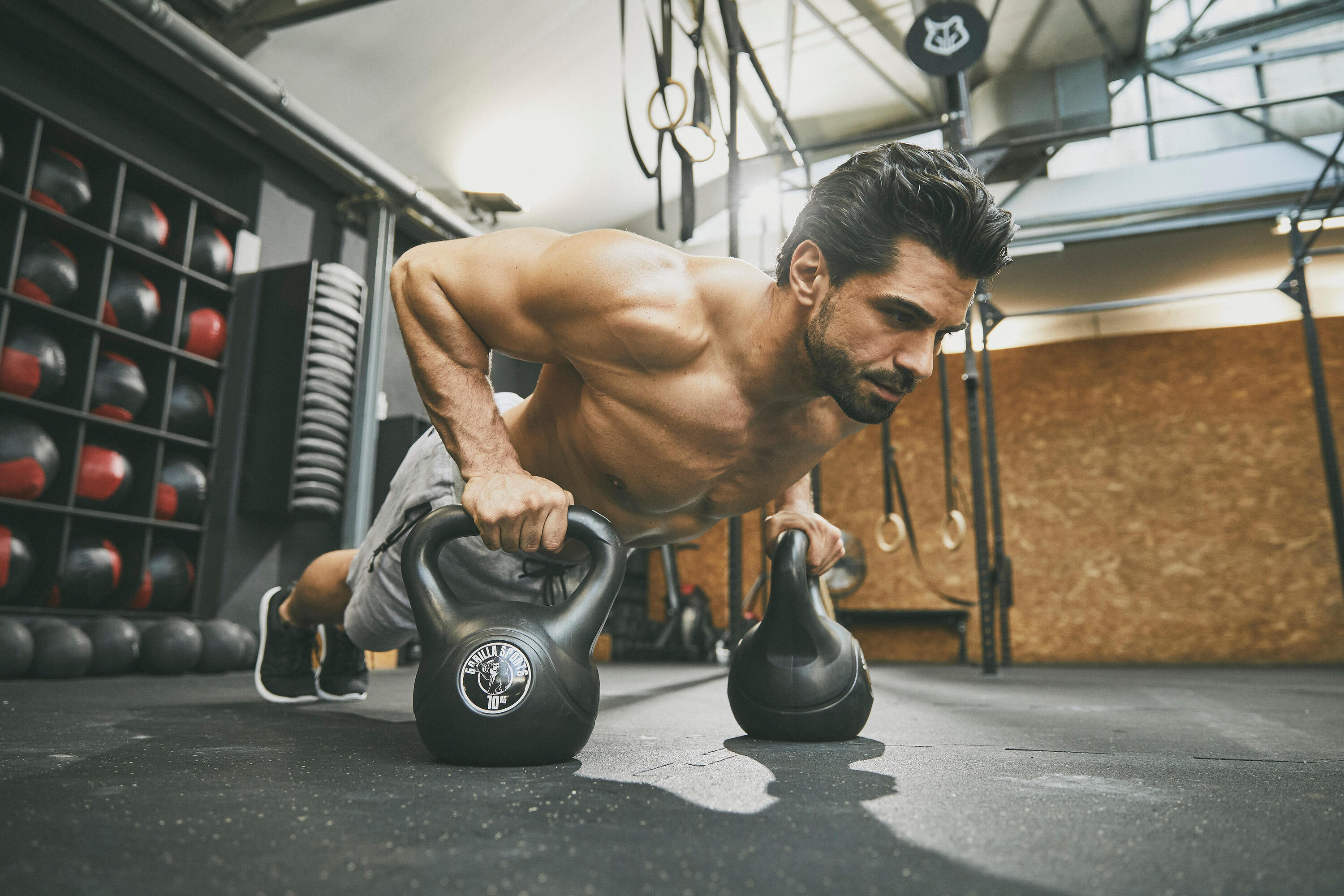KETTLEBELL NOIR AVEC REVÊTEMENT PLASTIQUE | MUSCULATION| AU CHOIX DE 2KG À 20KG 4/7