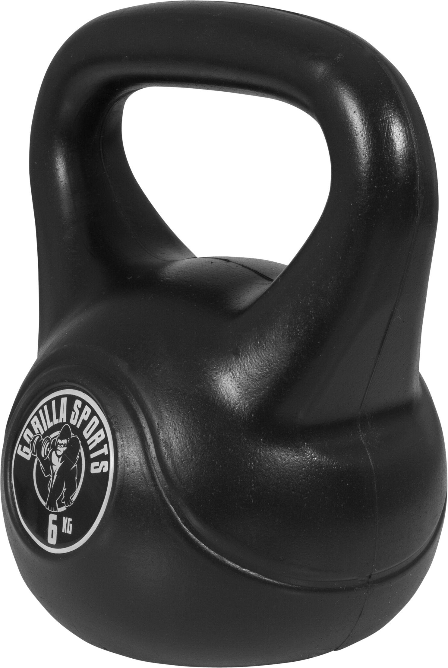 Kettlebell Gorilla Sports Negro Revesitmento Plástico 2/7