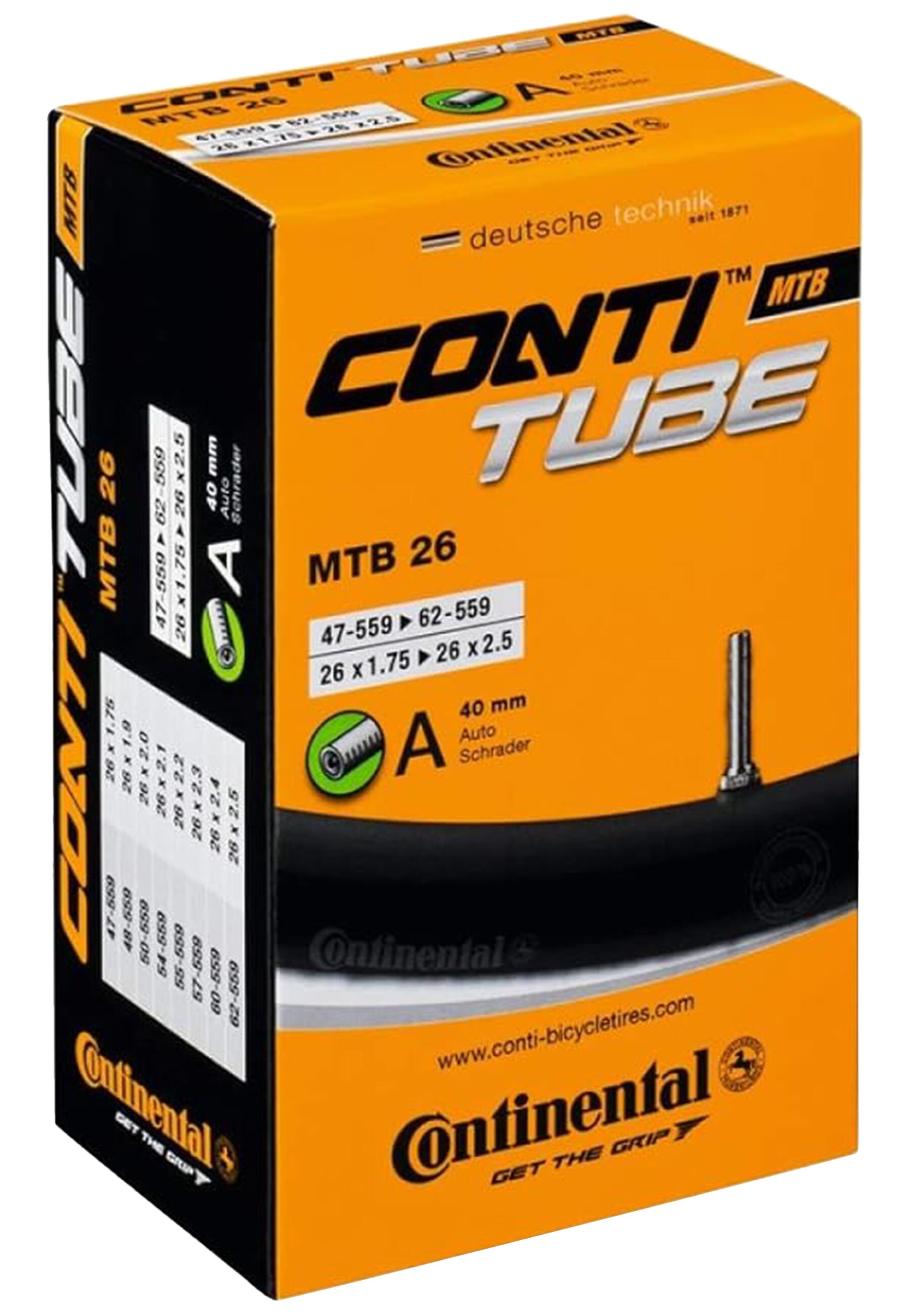 Chambre à Air Continental MTB Freeride 26/26'' Plus Presta 42 mm 2/2