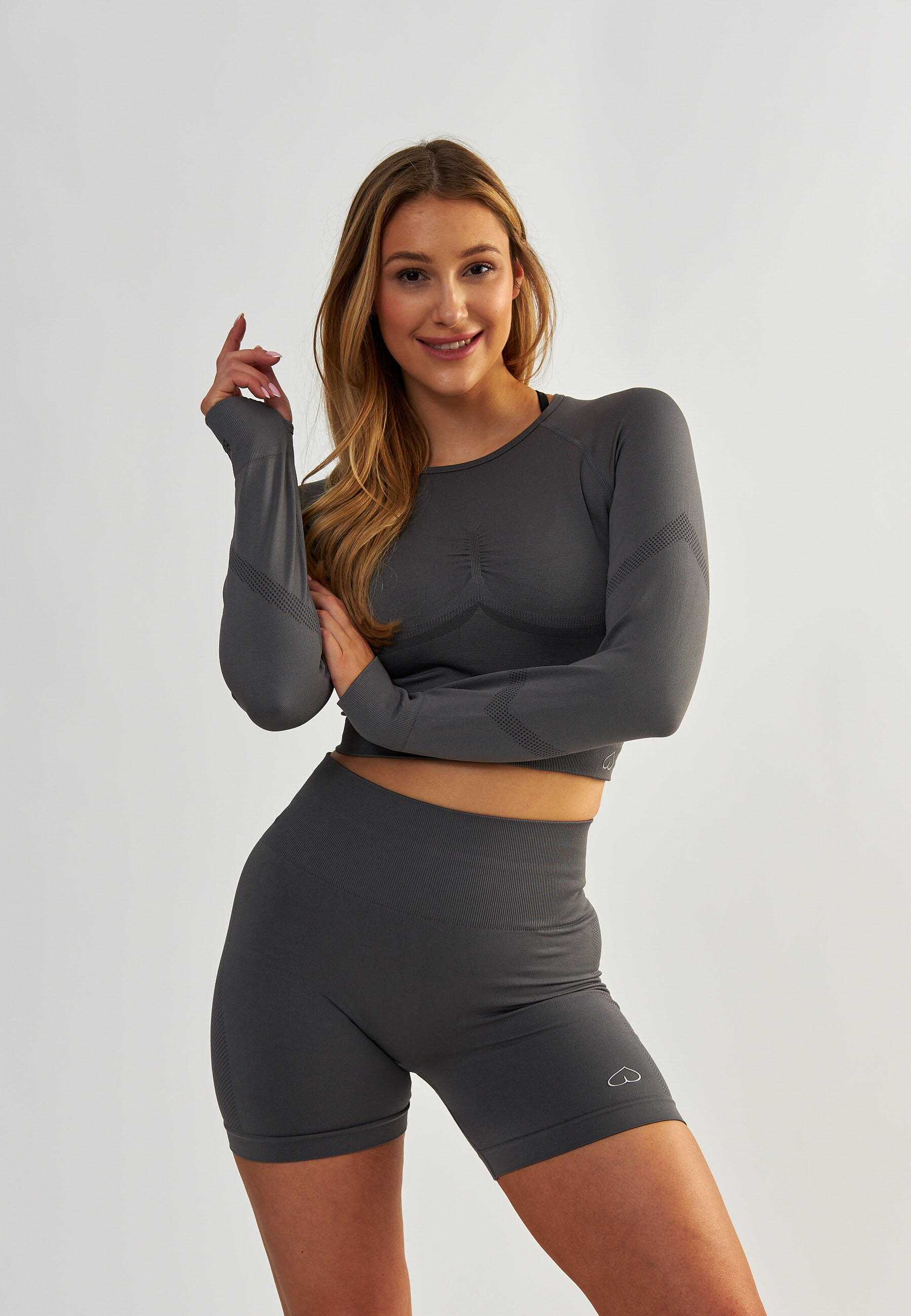 Longsleeve fitness damski Beshaped Power Up! bezszwowy 2/8