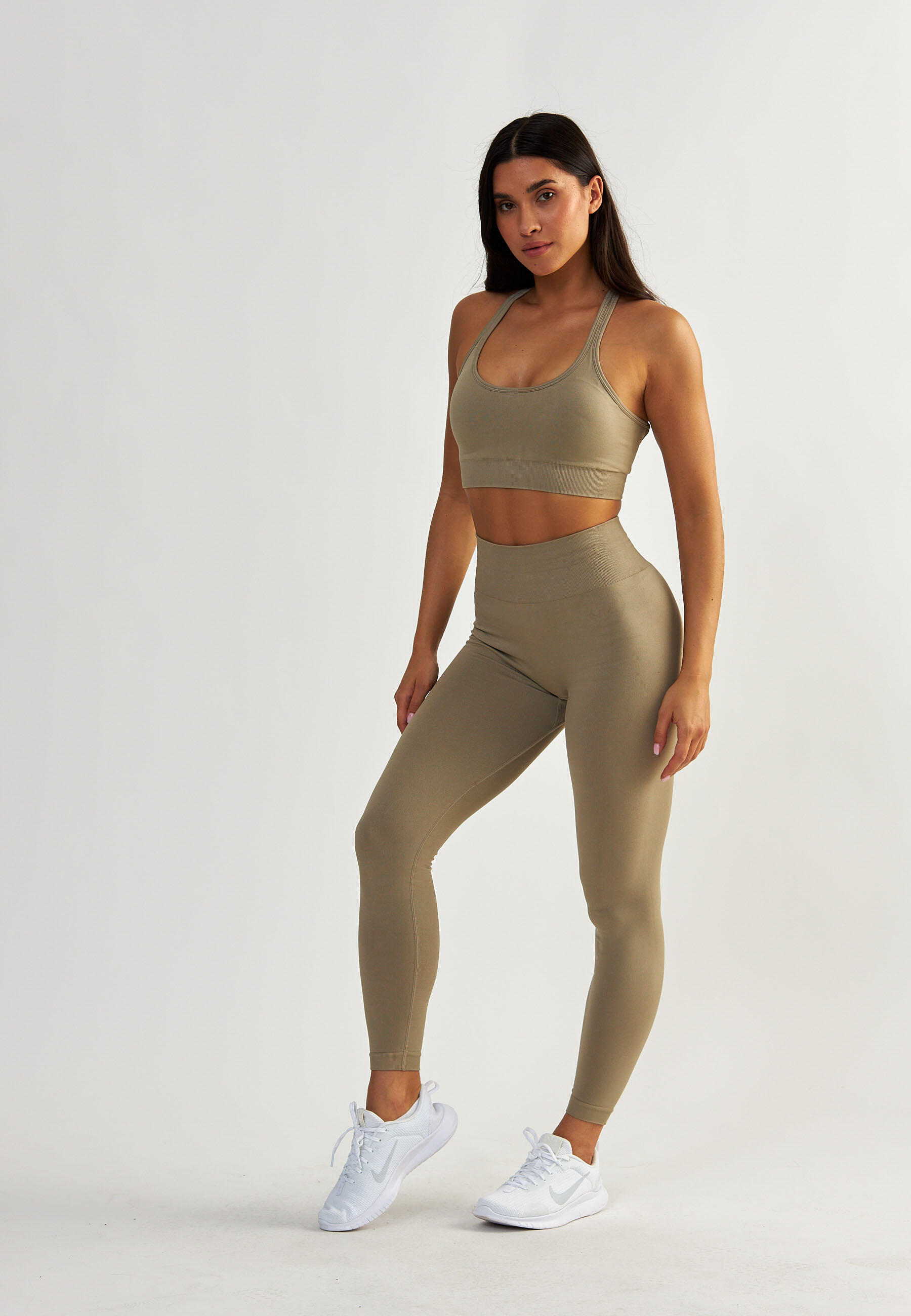 Damen Sport BH Gym Queen Taupe für Sport & Freizeit 4/8