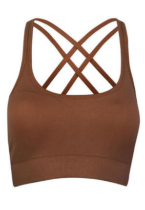 Damen Sport BH Gym Queen Taupe für Sport & Freizeit