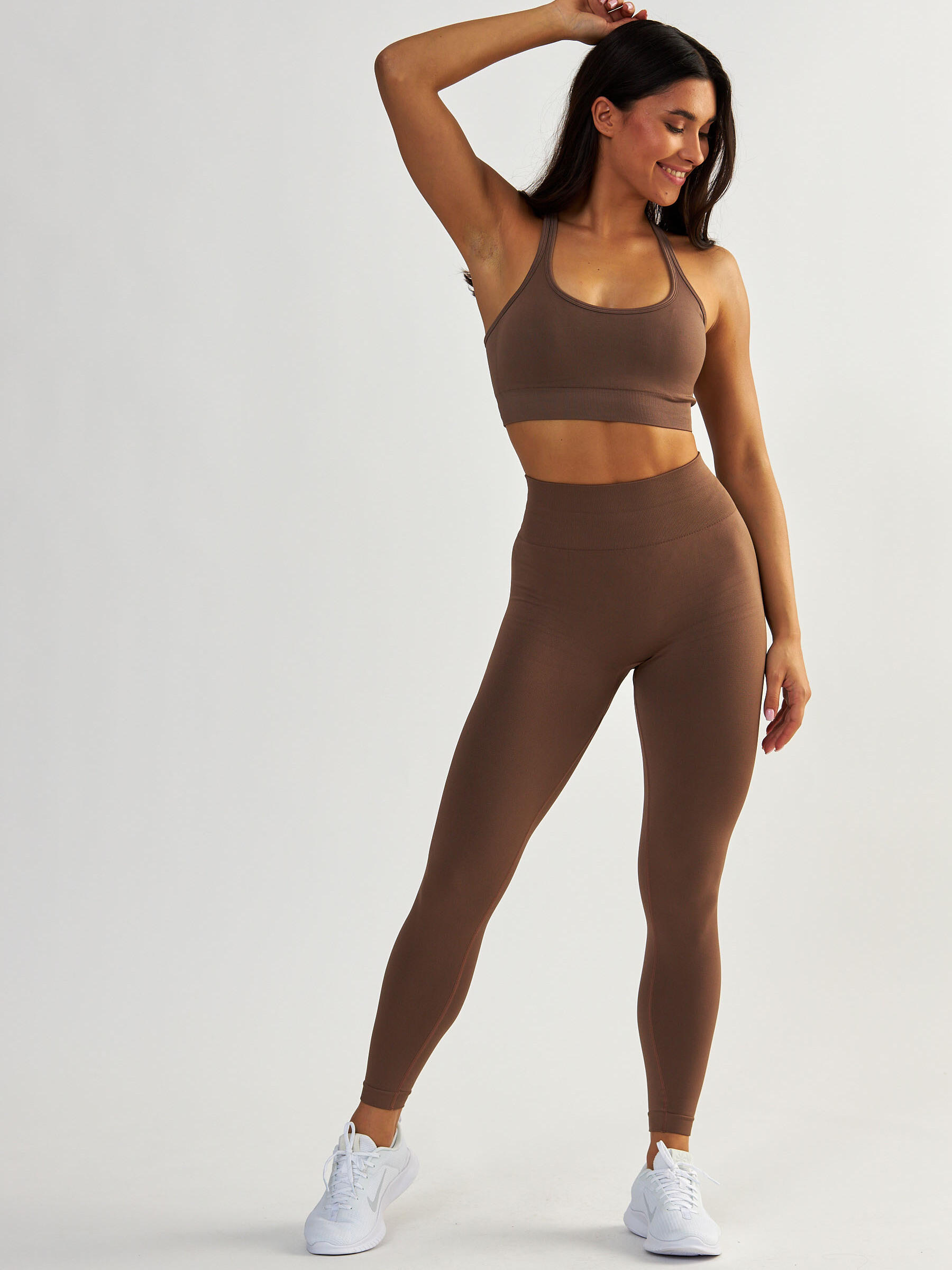 Damen Sport BH Gym Queen Taupe für Sport & Freizeit 4/8