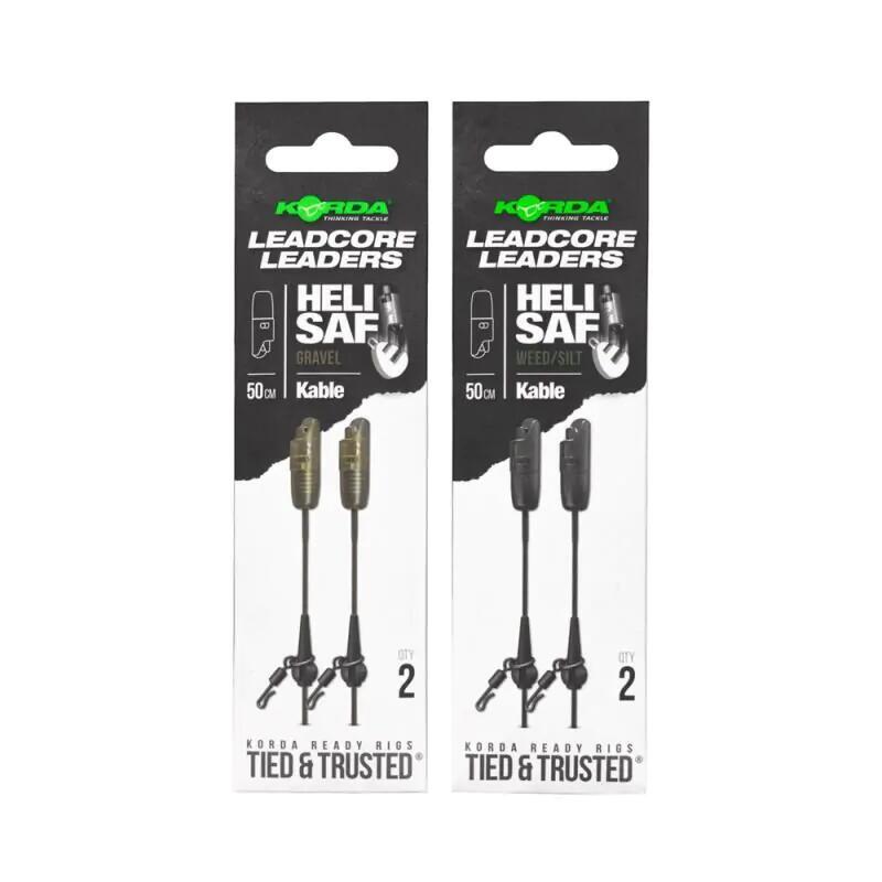 KORDA KORDA Kable Leadcore Leader Heli Safe Gravel 50cm
