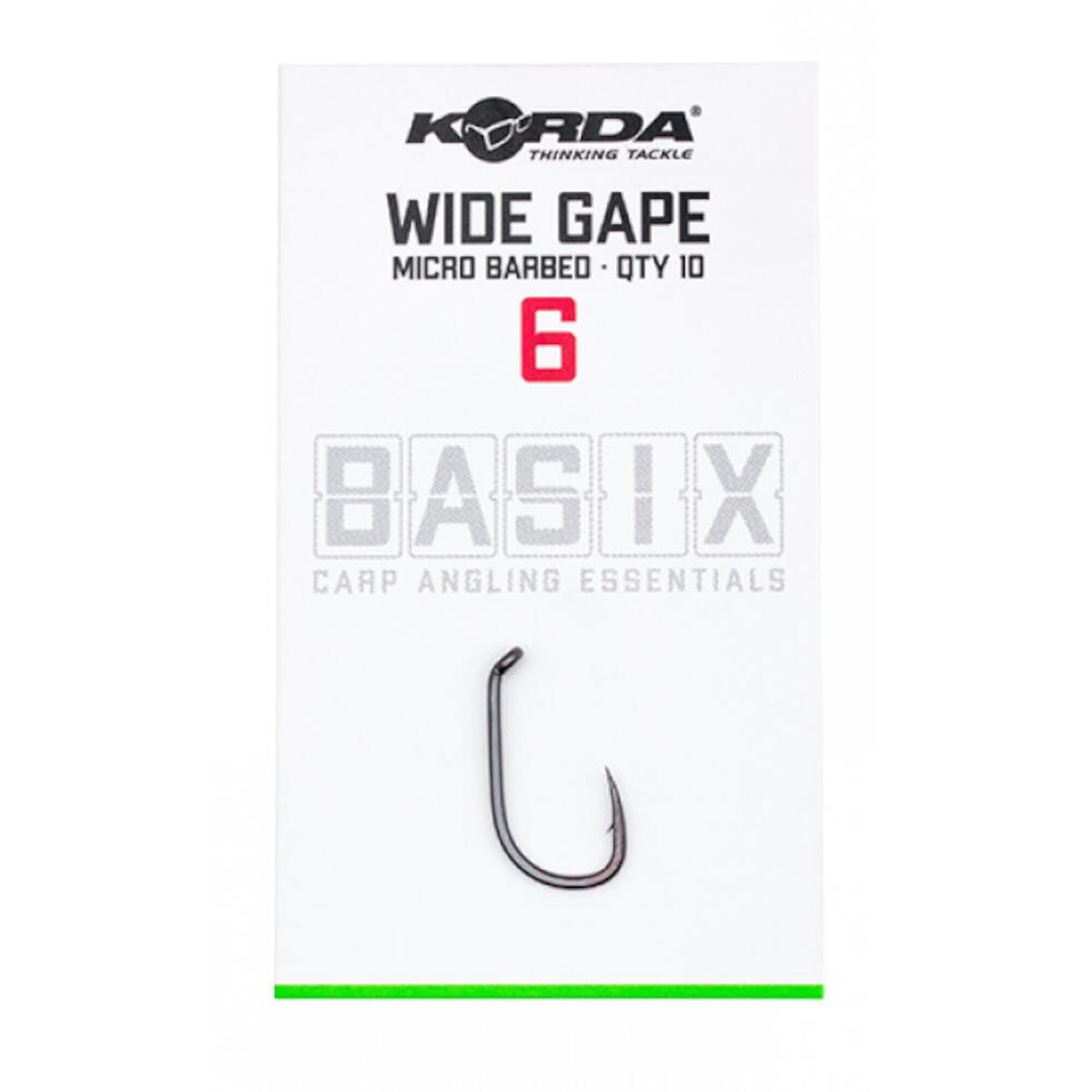 CARLIGE KORDA BASIX WIDE GAPE NR.6, 10 BUC / PLIC