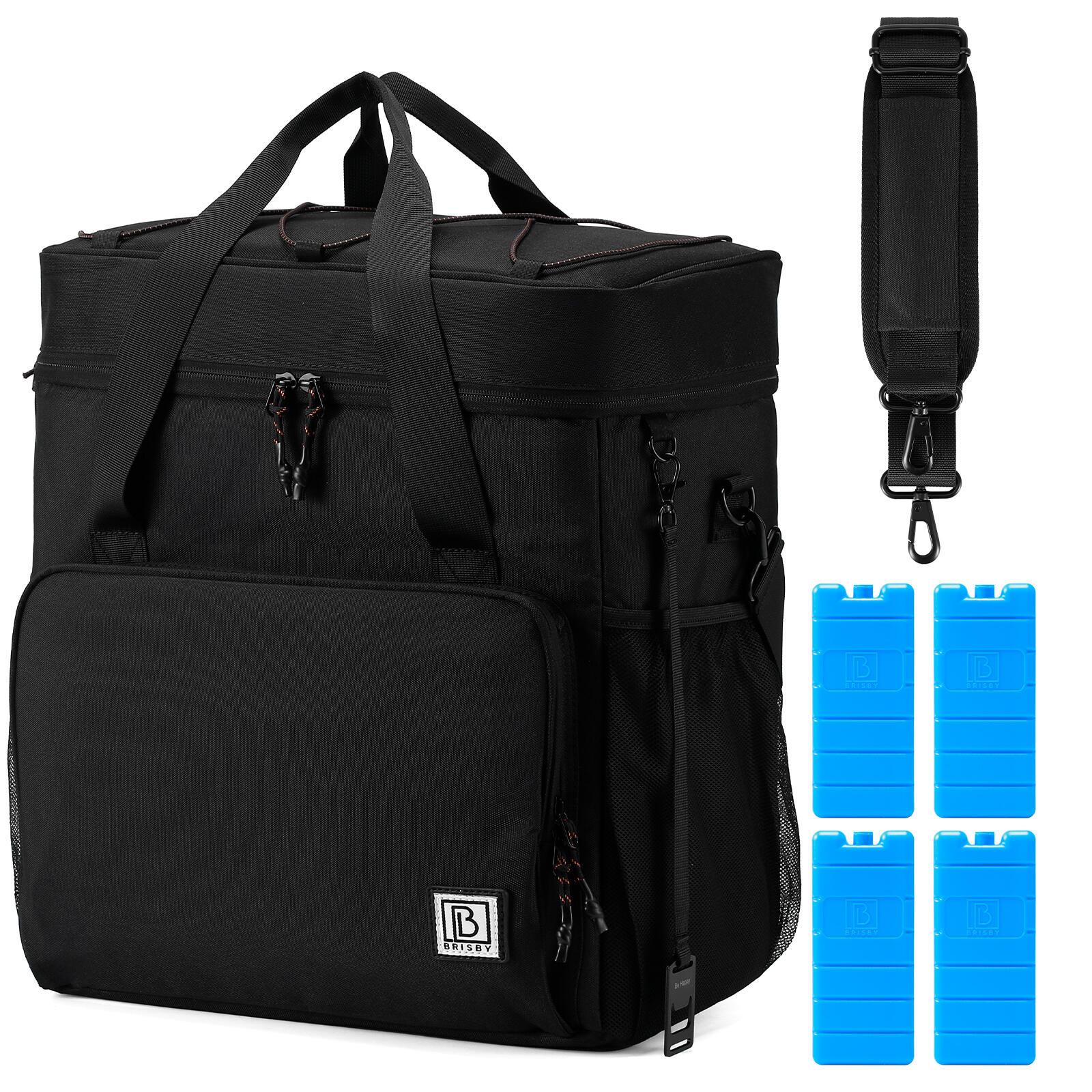 Sac isotherme Brisby 30 litres noir et orange 5/5