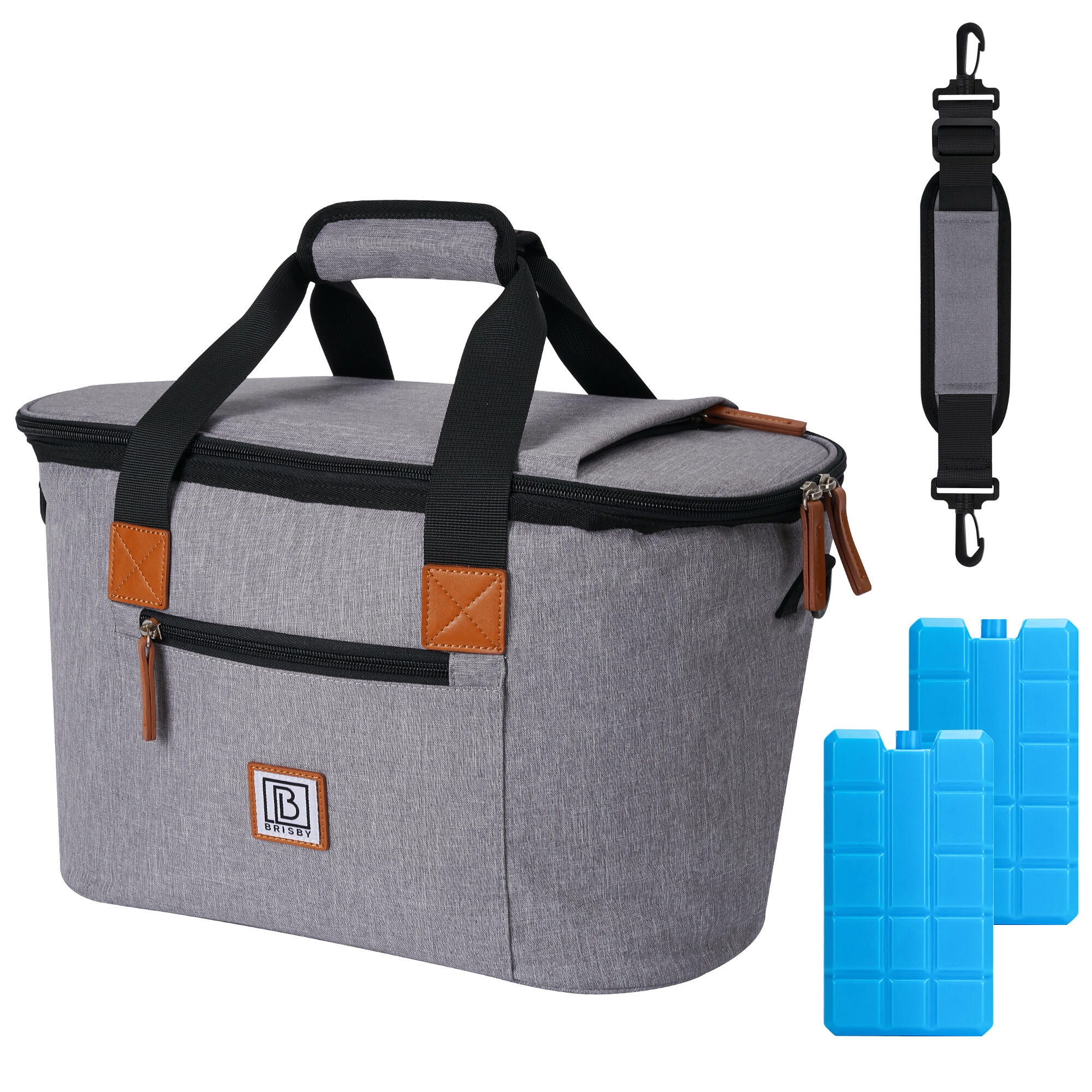 Sac isotherme Brisby 21 litres gris 3/4