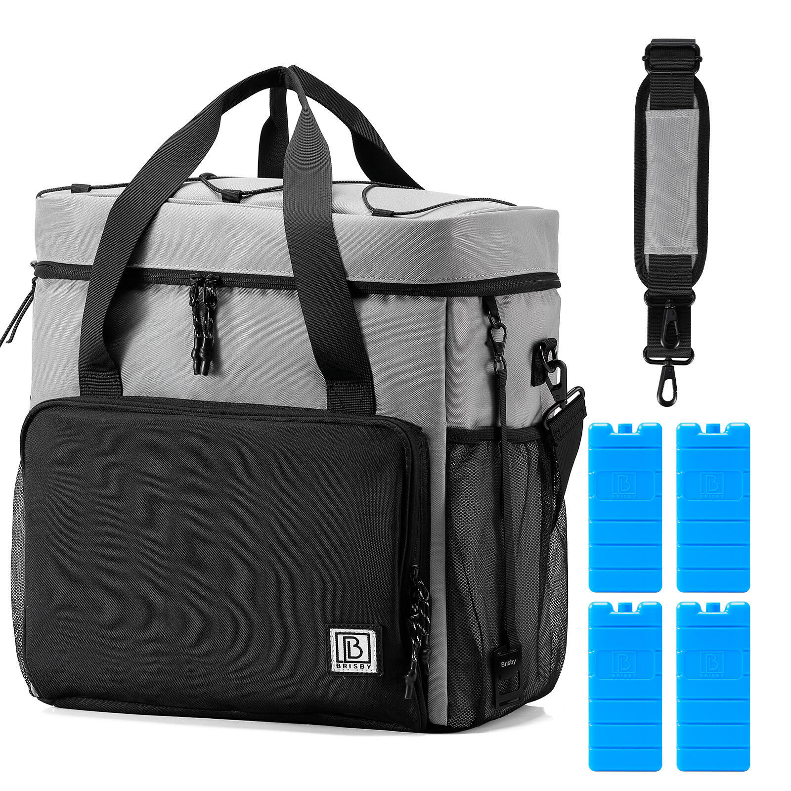 Brisby Koeltas 30 Liter Zwart Grijs 5/5