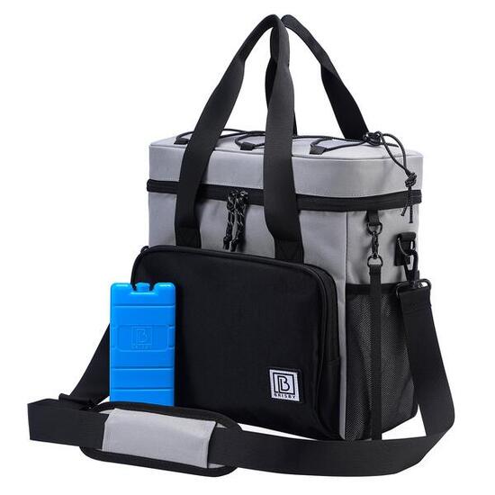 Brisby Kühltasche 15 Liter Schwarz Grau