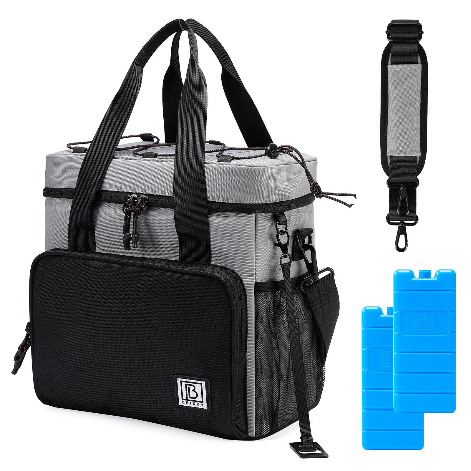 Sac isotherme Brisby 15 litres noir gris et orange 5/5