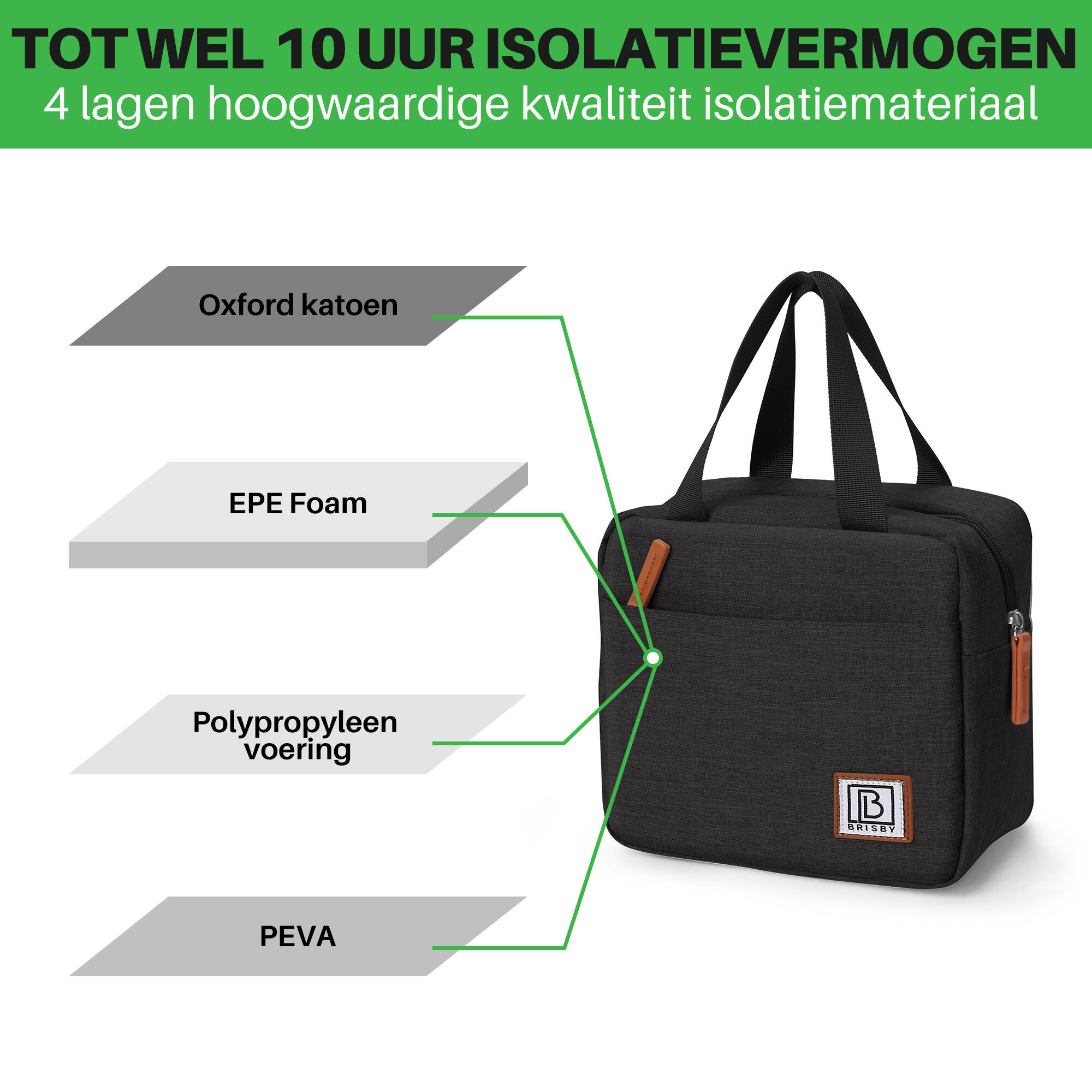 Sac isotherme Brisby 4 litres noir 3/4