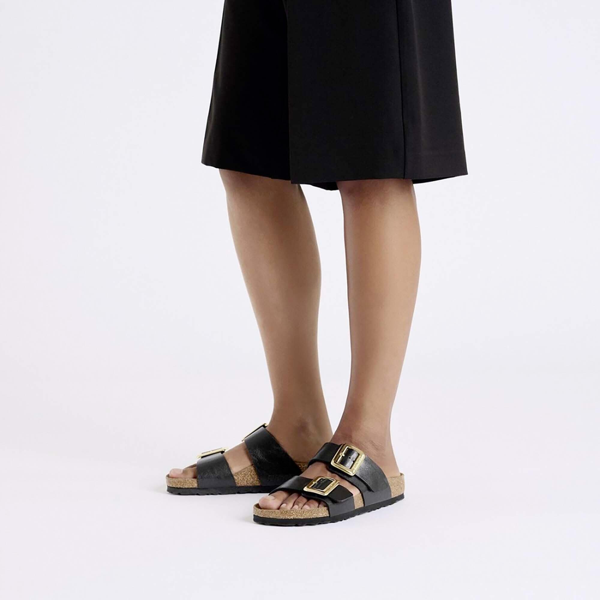 Sandales Plates Femme Birkenstock Sydney Noir 5/5