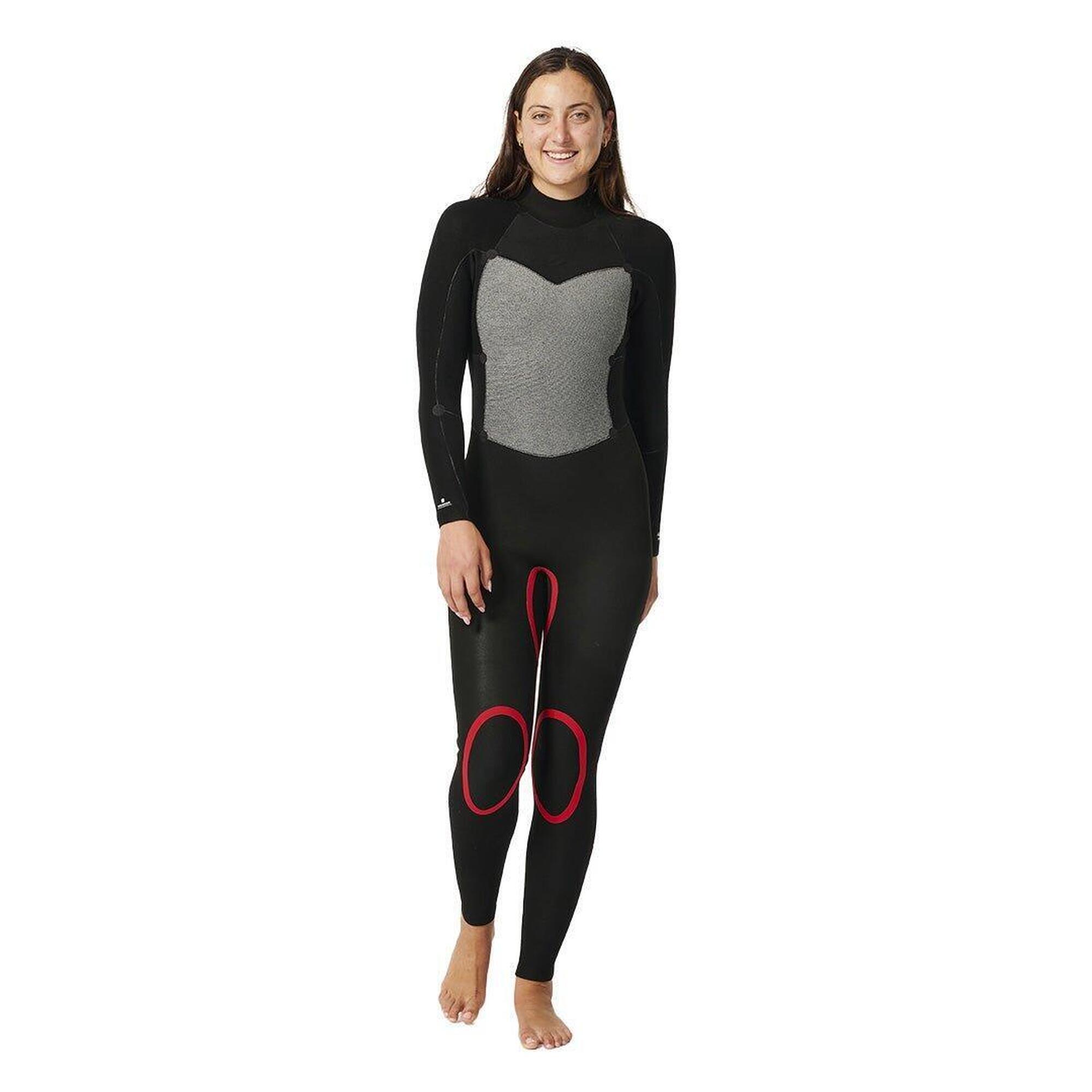 Costum de baie pentru femei Rip Curl Omega 4/3 mm cu fermoar la spate khaki