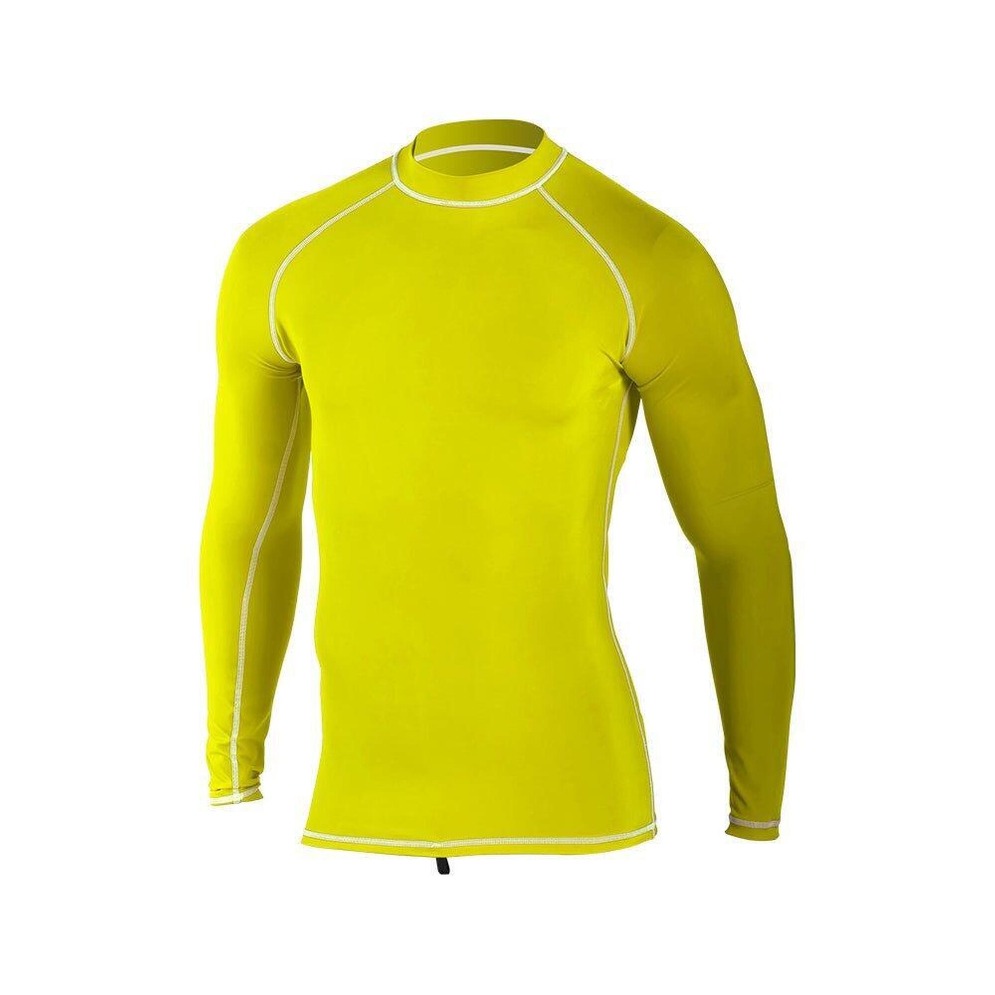 Mdns - Colorblock - Lycra L/s Upf 50 Surf Enfant - Sous Combinaison - Jaune - 48 Xl - Decathlon
