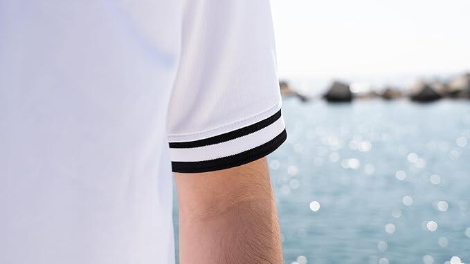 Oversize Koszulka Polo – Oddychająca / Z recyklingu – Mężczyźni/Kobiety (Biały) 6/7