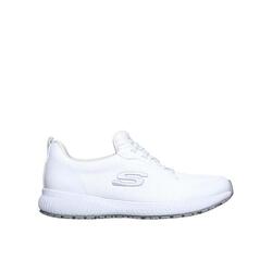 Baskets Slip-on Trabajo FEMME Skechers Squad Sr BLANC