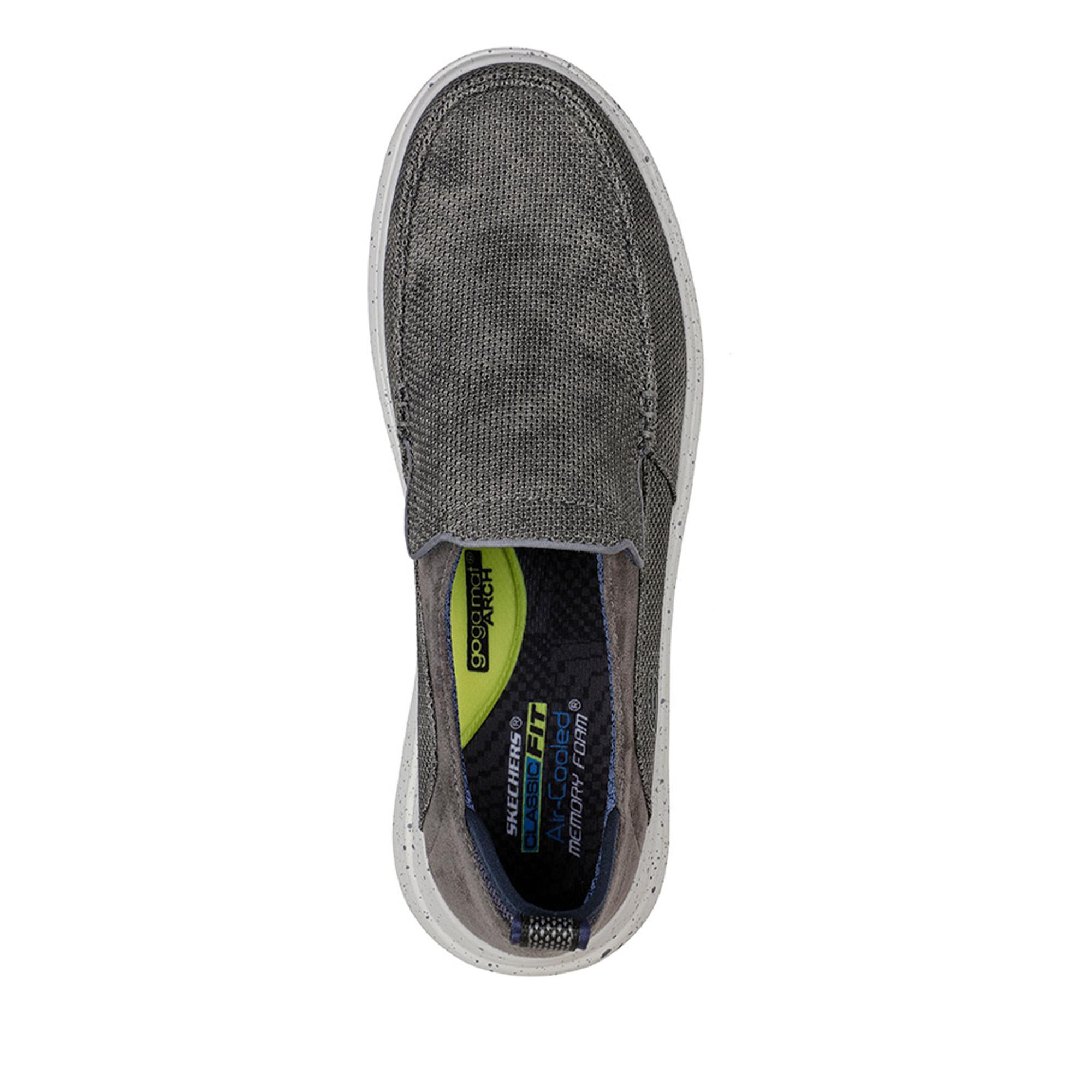 CONFORTABLE MOCASsans  HOMME Skechers Proven Renco En Lona Lavada Vintage GRIS 5/5