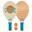 Set tenis de plajă - 2 palete + 2 mingi - Nisip/Portocaliu