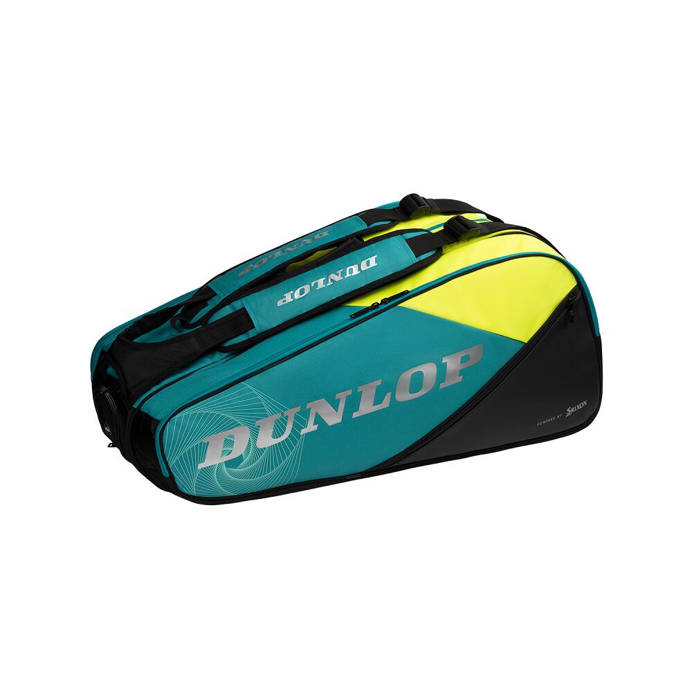 Dunlop SX Performance 12 Tennis Racket Bag - Teal/Yellow