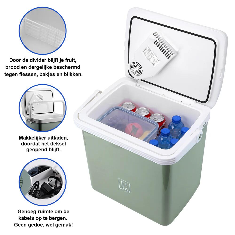 Glacière électrique Brisby 25 litres verte 5/7