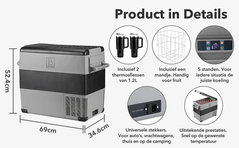 Brisby Compressor koelbox  49,5Liter 5/7