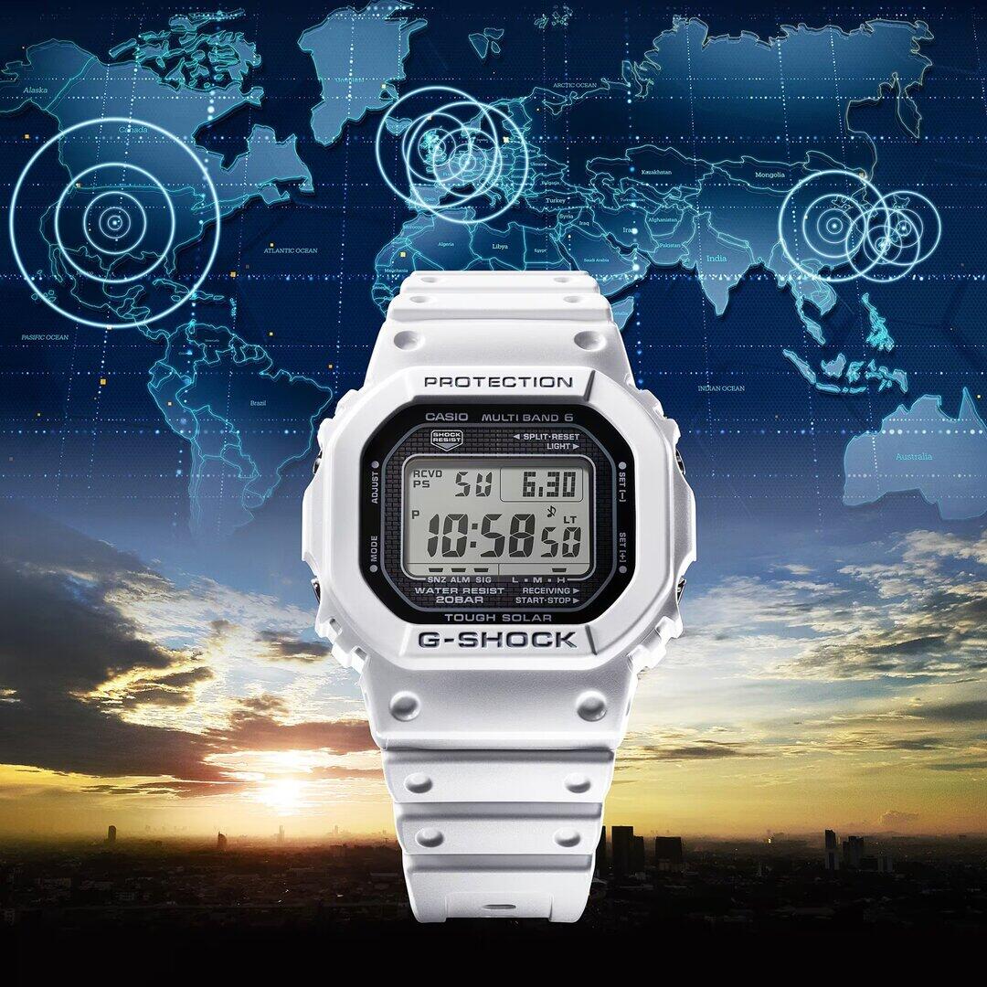 G-SHOCK MULTI BAND 6 ホワイト Casio Watchband GW-M850 -7. White Strap G-Shock Tough Solar
