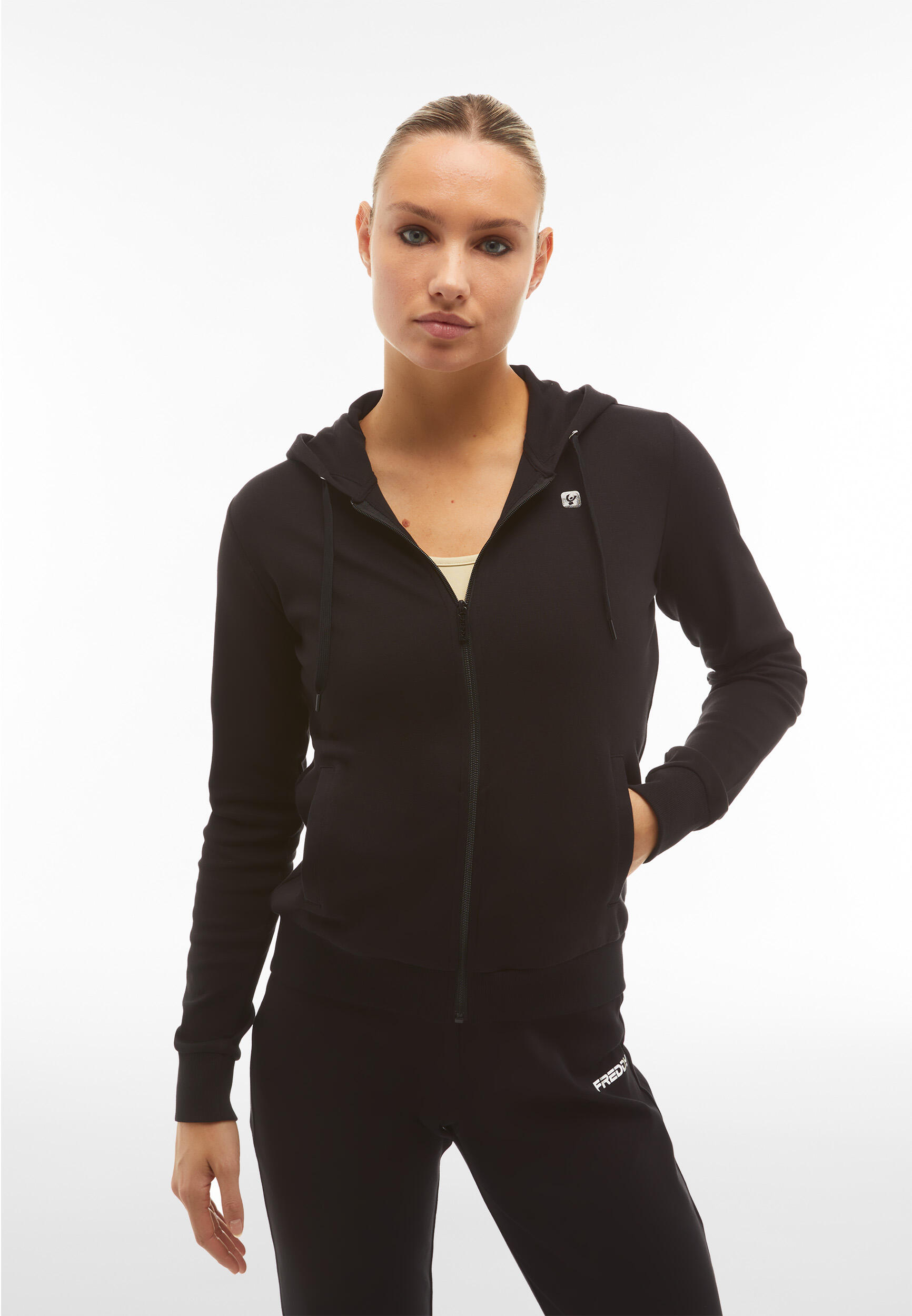 Chándal deportivo de interlock con sudadera con capucha y cremallera 2/5