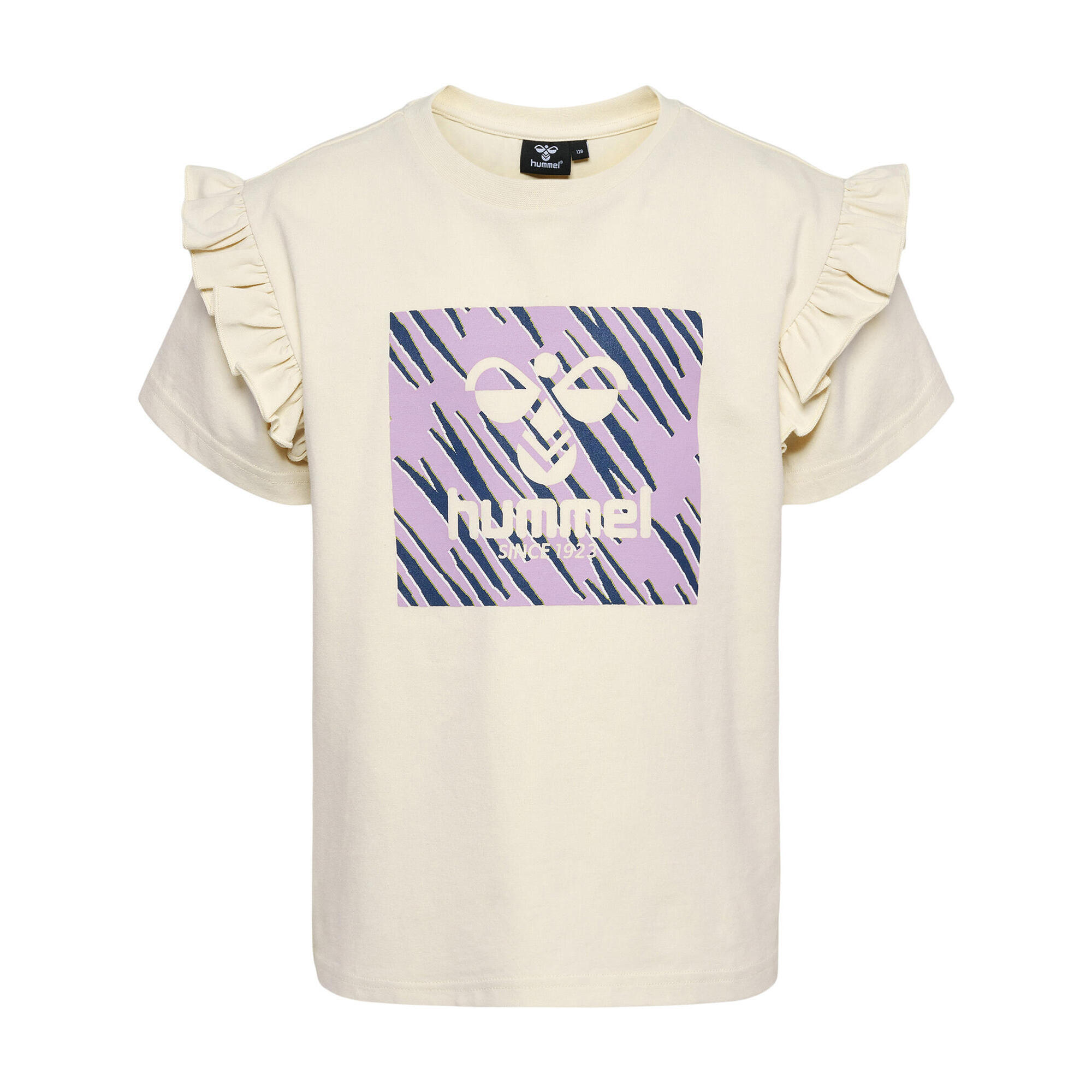Hummel - Enfiler T-shirt Hmlflowy Fille Hummel - T-shirt Manches Courtes - Beige|blanc - Decathlon