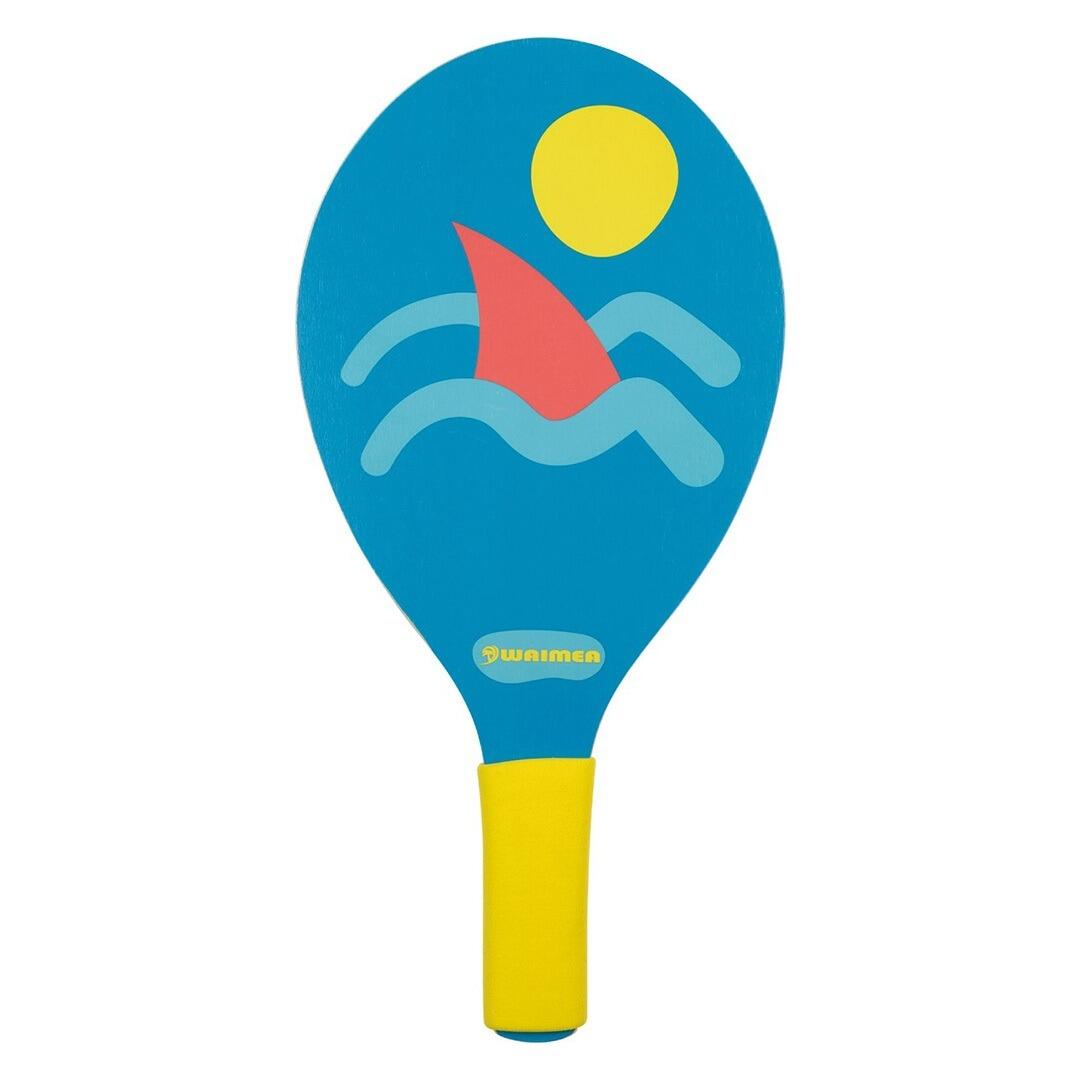 Beach Tennis Set - 2 paddles + 2 ballen - Blauw/Geel 2/4