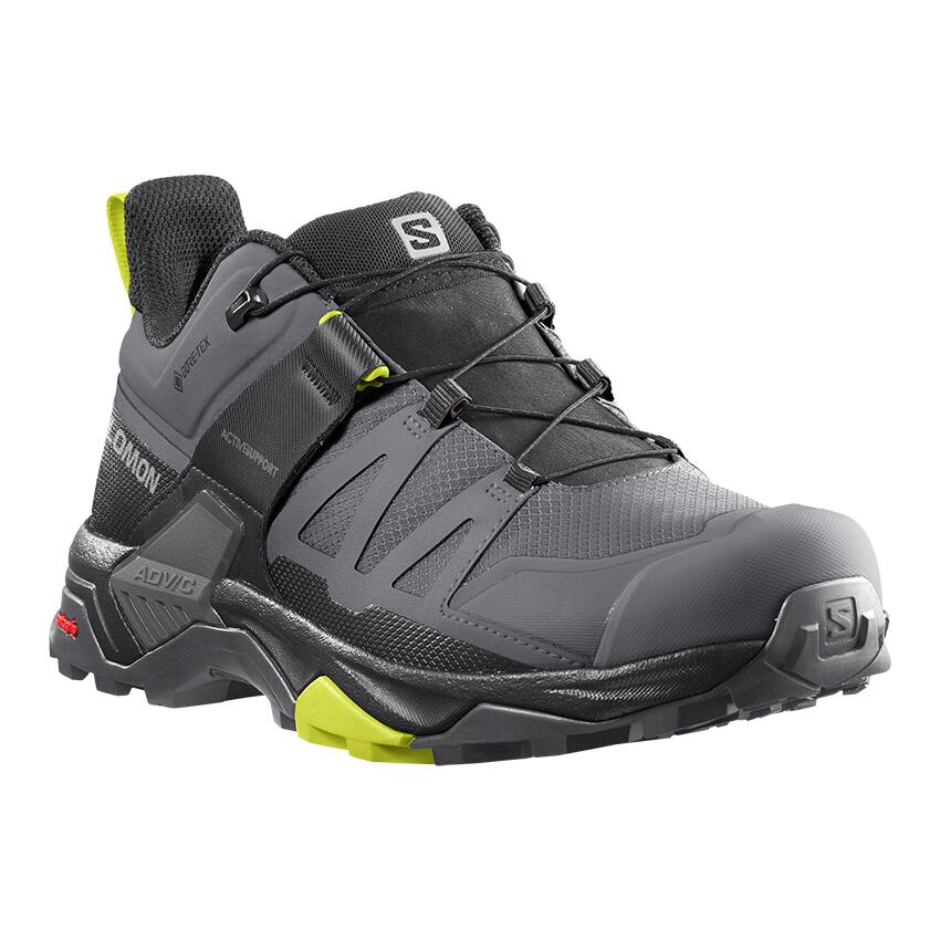 SALOMON X ULTRA 4 GORE-TEX Men Hiking Shoes - QUIET SHADE/BLACK