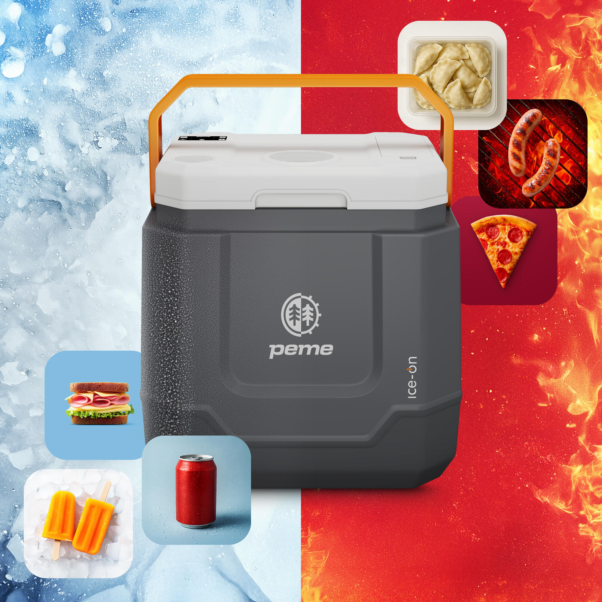 Glaciere électrique de camping Peme Ice-on Trip 33 L avec Bluetooth enceinte 5/7